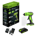 Пистолет клеевой аккумуляторный G24GLG Greenworks (24В, 1АКБх2Ач и ЗУ) 11мм