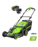 Газонокосилка аккумуляторная Greenworks GD40LM411K4 (40В, 41 см, 1хАКБ 4Ач и ЗУ)