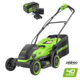 Газонокосилка аккумуляторная Greenworks GD40LM361K4 (40В, 36 см, 1хАКБ 4Ач и ЗУ)