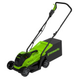 Газонокосилка аккумуляторная Greenworks GD24LM33K2 (24В, с 1хАКБ 2А-ч и ЗУ) 33см