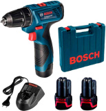 Шуруповерт аккумуляторный GSR 120-LI 30 Нм ( 2*1.5 Ah) чемодан, BOSCH