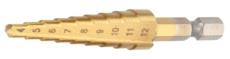 Сверло ступенчатое по металлу HSS-TiN 4-12 мм MAKITA