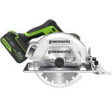 Циркулярная пила аккумуляторная Greenworks GD24CS (24В, с 1хАКБ 5Ah и ЗУ)