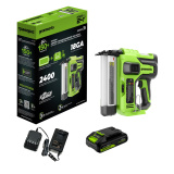 Нейлер аккумуляторный Greenworks GD24BN (24В, 1хАКБ 2Ач и ЗУ)