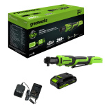 Гайковерт-трещотка аккумуляторный Greenworks GD24RW 1/2&quot; (24В, 1x2Ач и ЗУ, сумка) 80Нм