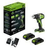 Дрель-шуруповерт аккумуляторная Greenworks DD560 (24В, 2хАКБ 2Ач и ЗУ)