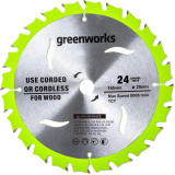 Диск пильный по дереву для циркулярной пилы Greenworks 165x1.6x20 мм, 24T