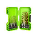 Набор сверел HSS-TiN с шестигранным хвостовиком Greenworks (22 предмета)