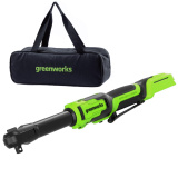 Гайковерт-трещотка аккумуляторный Greenworks GD24RWX 1/2&quot; удлин. (24В, без АКБ и ЗУ, сумка) 80Нм