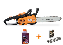 Бензопила Villartec SB 1261 (шина, цепь 30см-2шт, масло 0,5л PRO 2T, защитный кожух)
