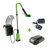 Насос аккумуляторный для полива из бочки Greenworks G24SWP (24В, 1*АКБ 2Ач и ЗУ)