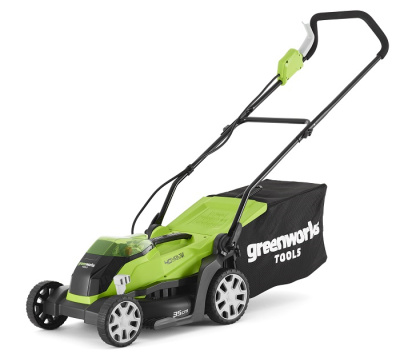 Газонокосилка аккумуляторная Greenworks G40LM35K2 (40В, 1хАКБ 2Ач и ЗУ) 35 см