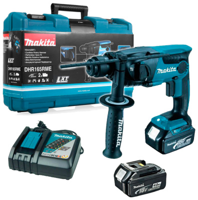 Перфоратор SDS-plus DHR165RME аккумуляторный 18V/2*4.0A/h, MAKITA