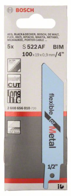 Пильное полотно для ножовки S 522 AF Flexible 5шт. BOSCH