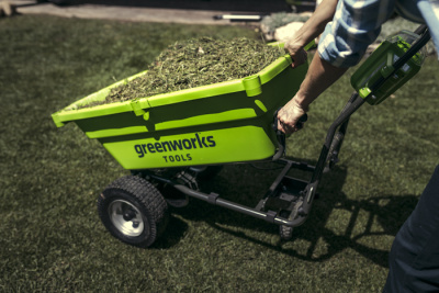 Садовая тележка самоходная Greenworks G40GCK4 (40В с 1хАКБ 4 А-ч и ЗУ) 106 л