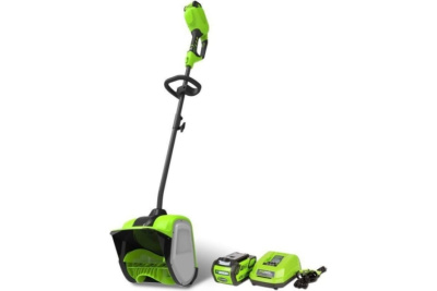 Снегоуборщик аккумуляторный Greenworks GD40SS (40В, с 1хАКБ 5 А-ч и ЗУ) 30см