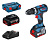 Шуруповерт аккумуляторный GSB 18V-60 C ударный (2*5 Ah)  L-Boxx, BOSCH