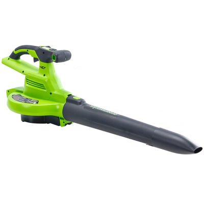 Воздуходув-пылесос садовый аккумуляторный Greenworks GD40BVIIK5 (40В с 1хАКБ 5Ач и ЗУ)