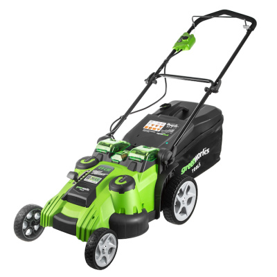 Газонокосилка аккумуляторная Greenworks G40LM49DBK4 TwinForce (40В, 1хАКБ 4Ач и ЗУ) 49см