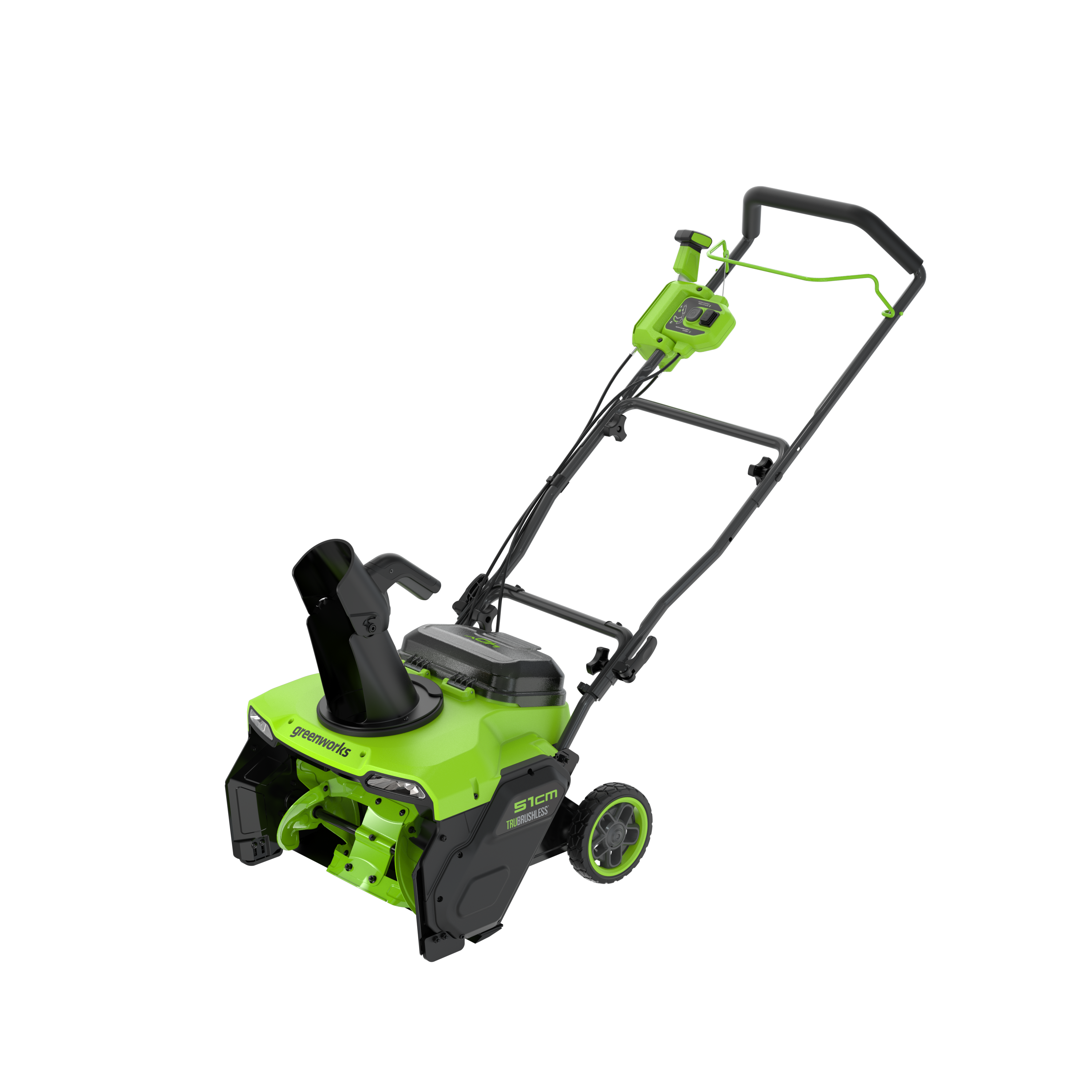 Снегоуборщик аккумуляторный Greenworks GD40STX2 (40В, с 1хАКБ 8ч и ЗУ) 51см