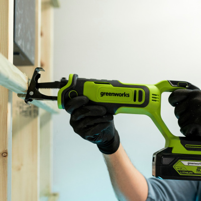 Пила сабельная аккумуляторная Greenworks GPT-BLRS-1 (24В, 1*АКБх2Ач и ЗУ) Пила сабельная аккумуляторная Greenworks GPT-BLRS-1 (24В, 1*АКБх2Ач и ЗУ)