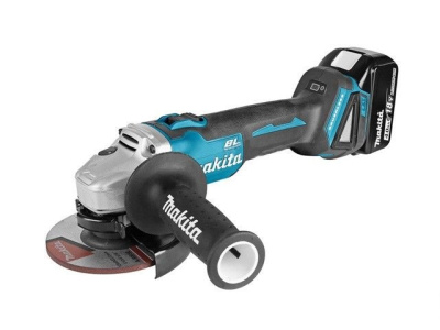 Углошлифмашина DGA504RTJ аккумуляторная (18V / 2*5.0 Ah / DC18RC / Кейс), MAKITA