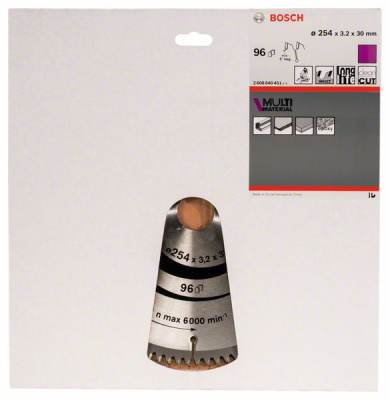 Диск пильный для торцовок 254х30мм 96Т MultiMaterial (универсальный), BOSCH