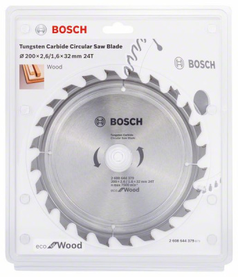 Диск пильный для циркулярок 200х32мм 24Т ECO for wood (древесина), BOSCH