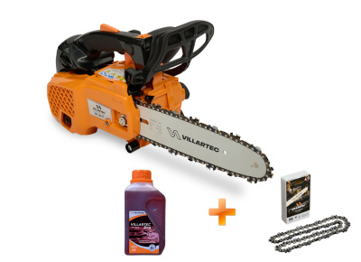 Бензопила Villartec SB 1261T (шина, цепь 25см-2шт., масло 0,5л PRO 2T, защитный кожух)
