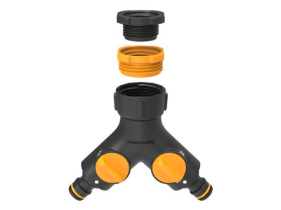 Адаптер двухканальный ВКЛ/ВЫКЛ 1/2", 3/4", 1" FISKARS