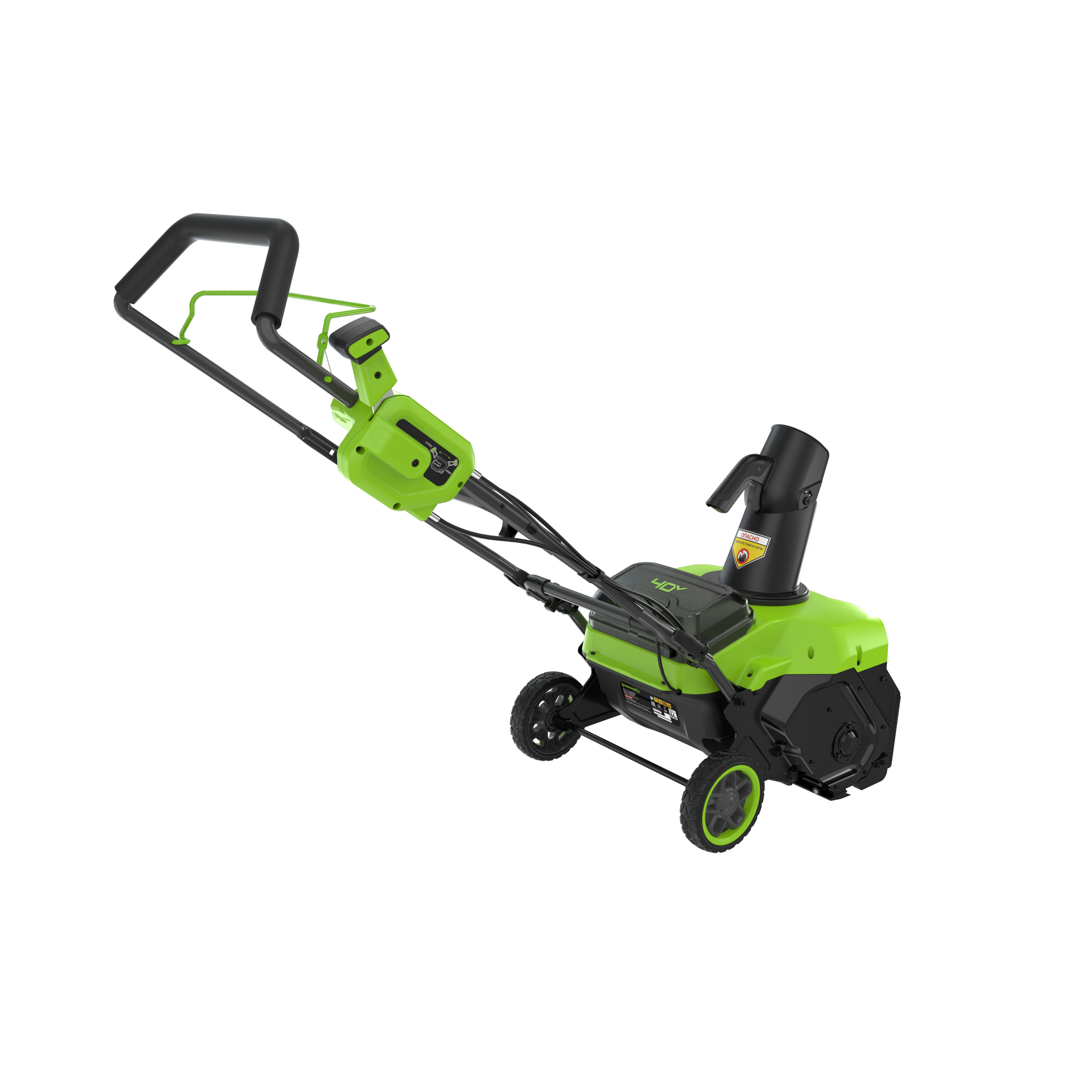Снегоуборщик аккумуляторный Greenworks GD40STX2 (40В, с 1хАКБ 8ч и ЗУ) 51см