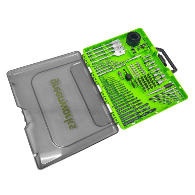 Набор сверл, бит и коронок Greenworks в кейсе, 90 предметов Набор сверл, бит и коронок Greenworks в кейсе, 90 предметов