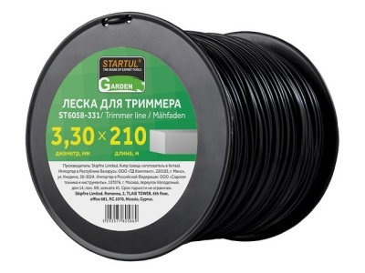 Шнур кордовый 3,3 мм 210м квадрат STARTUL GARDEN