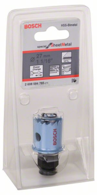 Коронка SheetMetal 27/20мм (нержавеющая сталь, металл), BOSCH