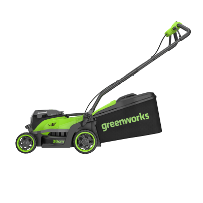 Газонокосилка аккумуляторная Greenworks GD24X2LM361 (2*24В, 36 см, 2хАКБ 4 Ач и ЗУ)