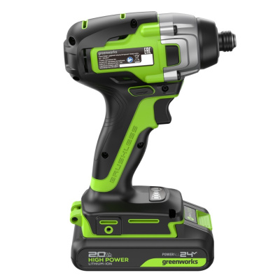 Винтоверт ударный аккумуляторный Greenworks GD24ID3 (24В, 1x2Ач и ЗУ)