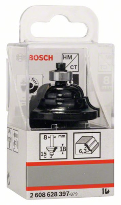 Фреза профильная D 6,3*17,7/8 мм, BOSCH