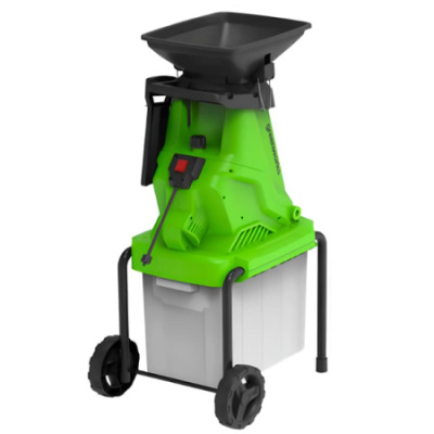 Измельчитель садовый электрический Greenworks GW-2800SD, 2800Вт с контейнером