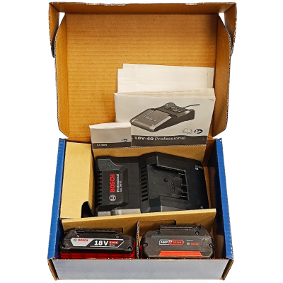 Набор: аккумуляторы GBA 18V 2.0 Ah / 4.0 Ah + зарядное GAL 18V-40 BOSCH