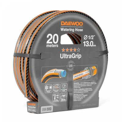 Шланг поливочный 1/2 " (13мм) DAEWOO UltraGrip 20м