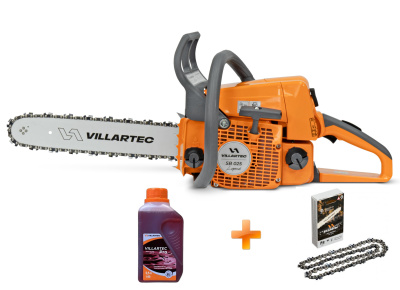Бензопила Villartec SB 025 Legend (шина, цепь 35см-2шт, масло PRO 2T 0,5л., защитный кожух)