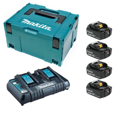 Аккумуляторный блок 18В 4х5,0Ач BL1850B + зарядное DC18RD, MAKITA