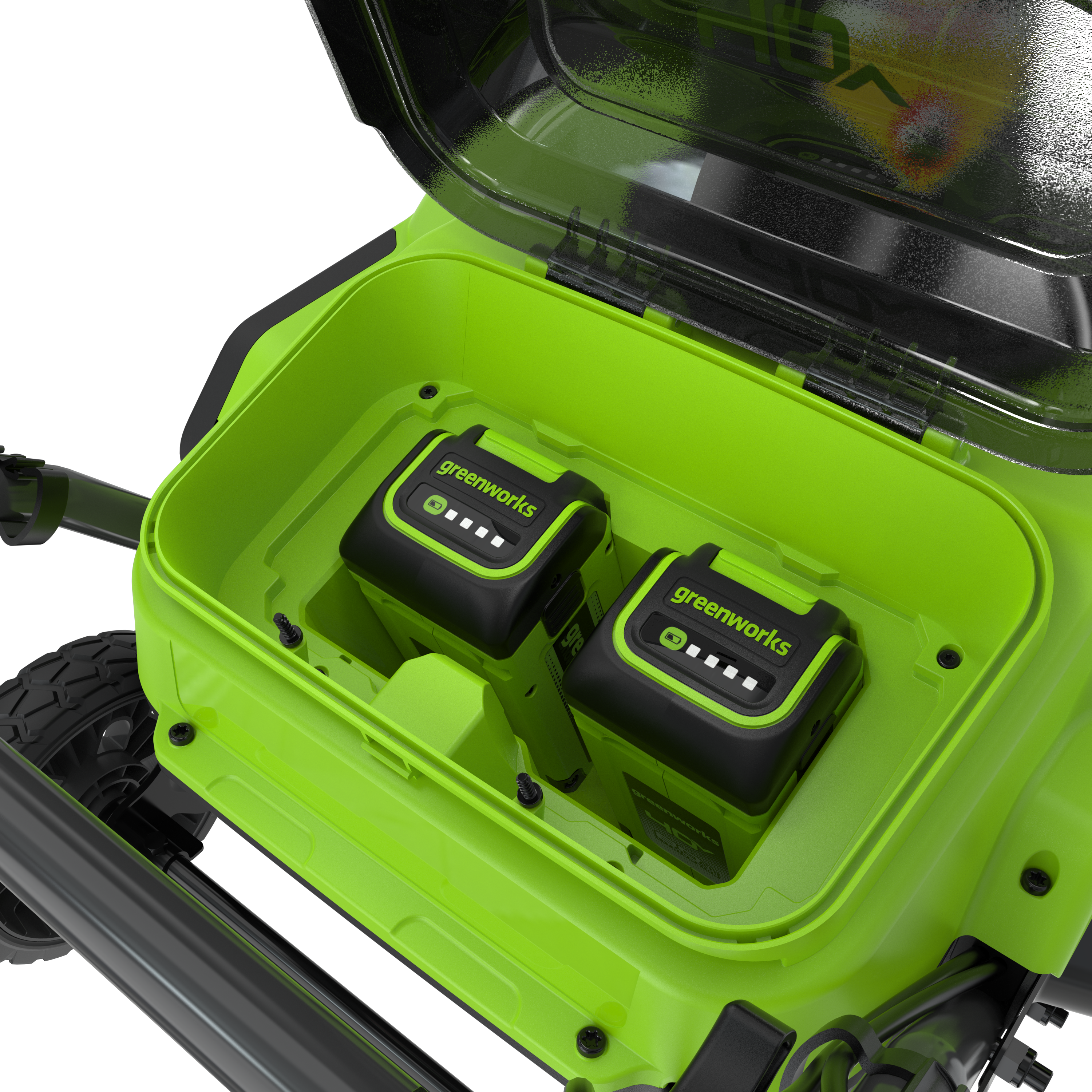 Снегоуборщик аккумуляторный Greenworks GD40STX2 (40В, с 1хАКБ 5ч и ЗУ) 51см