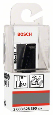 Фреза пазовая 20*24.6/8мм 2 лезвия, BOSCH