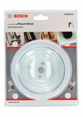 Коронка Progressor for Wood and Metal 108/44мм (древесина, металл), BOSCH