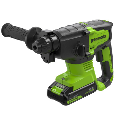 Перфоратор аккумуляторный Greenworks GD24SDS2 (24В, 1хАКБ 2Ач и ЗУ)