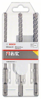 Набор  буров SDS-plus -5X (6/8/10мм), BOSCH