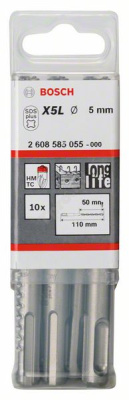 SDS-plus-7 бур,  5 - 50/110мм (10шт), BOSCH