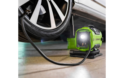 Компрессор аккумуляторный Greenworks ACG301 (24В/12В,11 бар) автомобильный