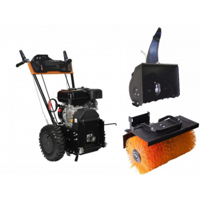 Подметальная машина бензиновая SW7080E VILLARTEC (щетка + насадка снегоуборщик)